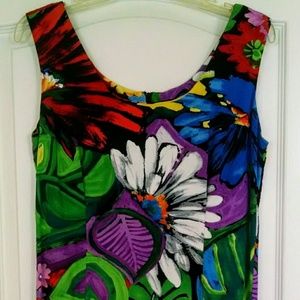 Jam's World Tropical print sheath dress Medium